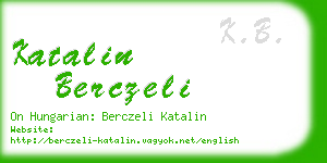 katalin berczeli business card